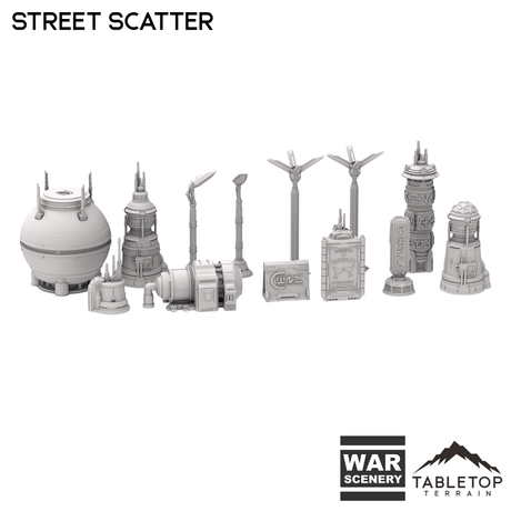 Tabletop Terrain Scatter Terrain Futuristic City Street Scatter