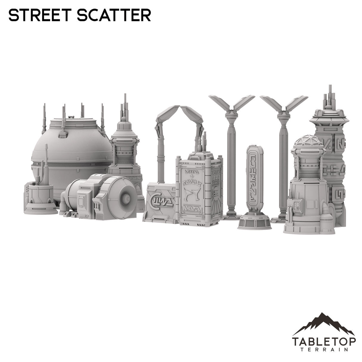 Tabletop Terrain Scatter Terrain Futuristic City Street Scatter