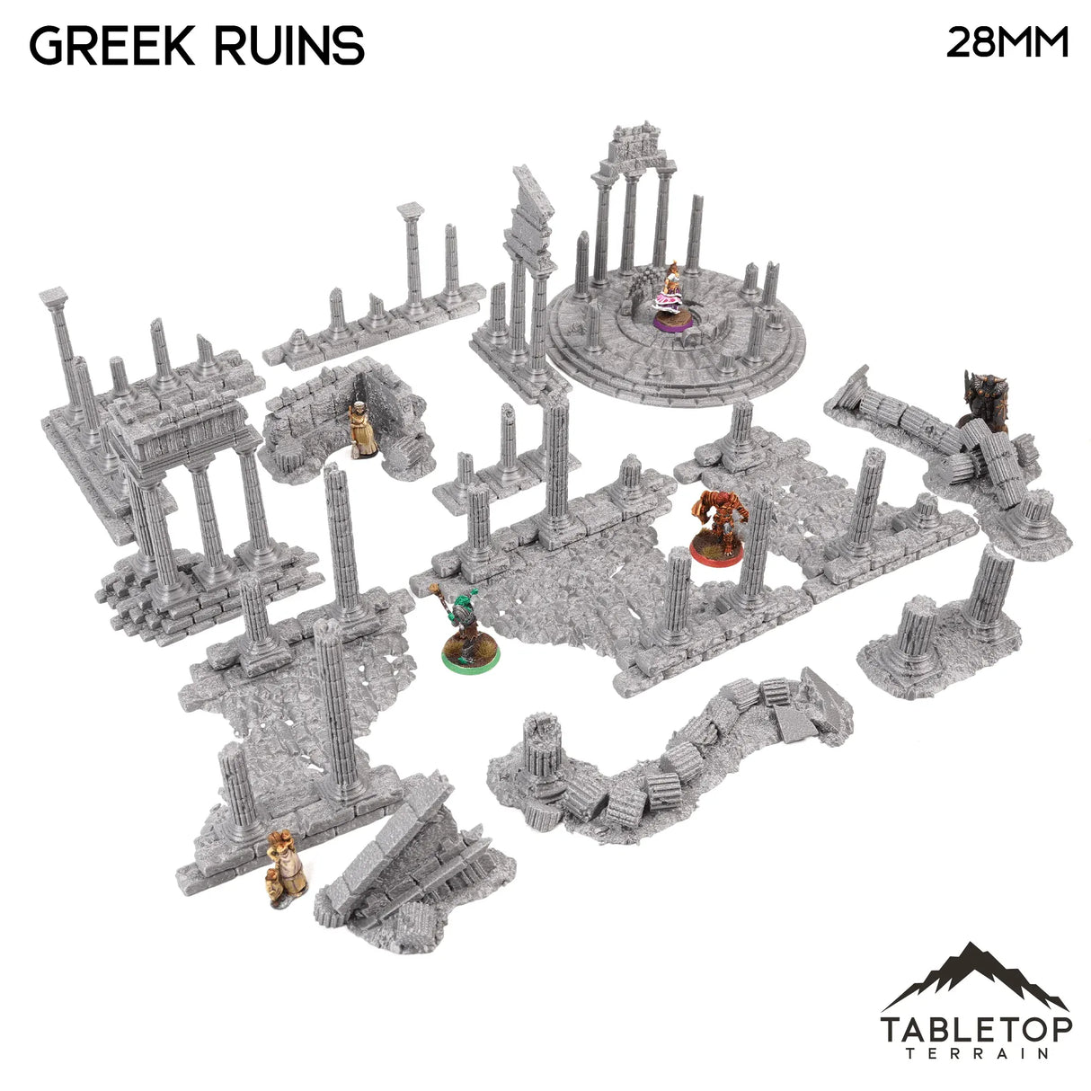 Tabletop Terrain Scatter Terrain Greek Ruins - Fantasy Scatter Terrain