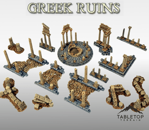Tabletop Terrain Scatter Terrain Greek Ruins - Fantasy Scatter Terrain