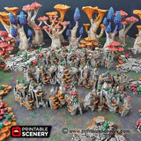 Tabletop Terrain Scatter Terrain Grotto Walls / Crystal / Shroom - Fantasy Scatter Terrain