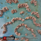 Tabletop Terrain Scatter Terrain Grotto Walls / Crystal / Shroom - Fantasy Scatter Terrain