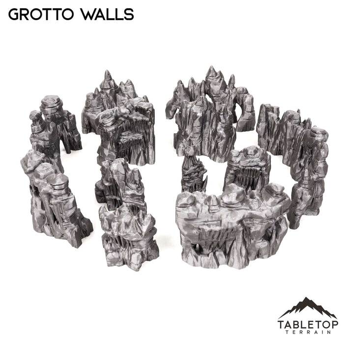 Tabletop Terrain Scatter Terrain Grotto Walls / Crystal / Shroom - Fantasy Scatter Terrain