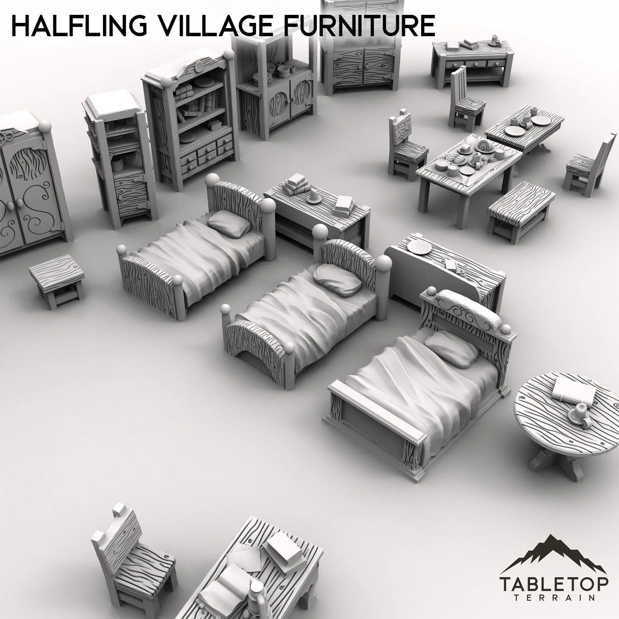 Tabletop Terrain Scatter Terrain Halfling Village Furniture