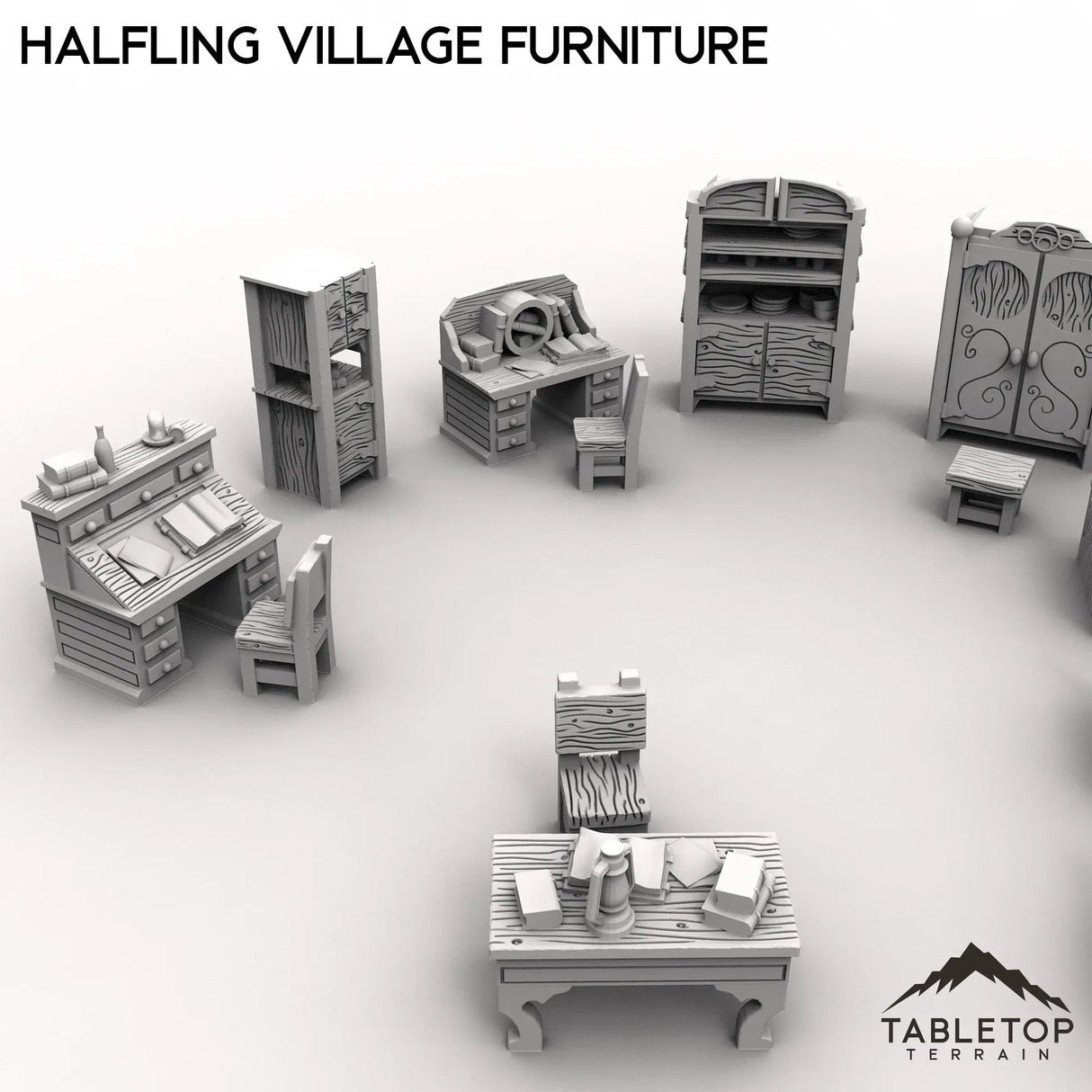 Tabletop Terrain Scatter Terrain Halfling Village Furniture