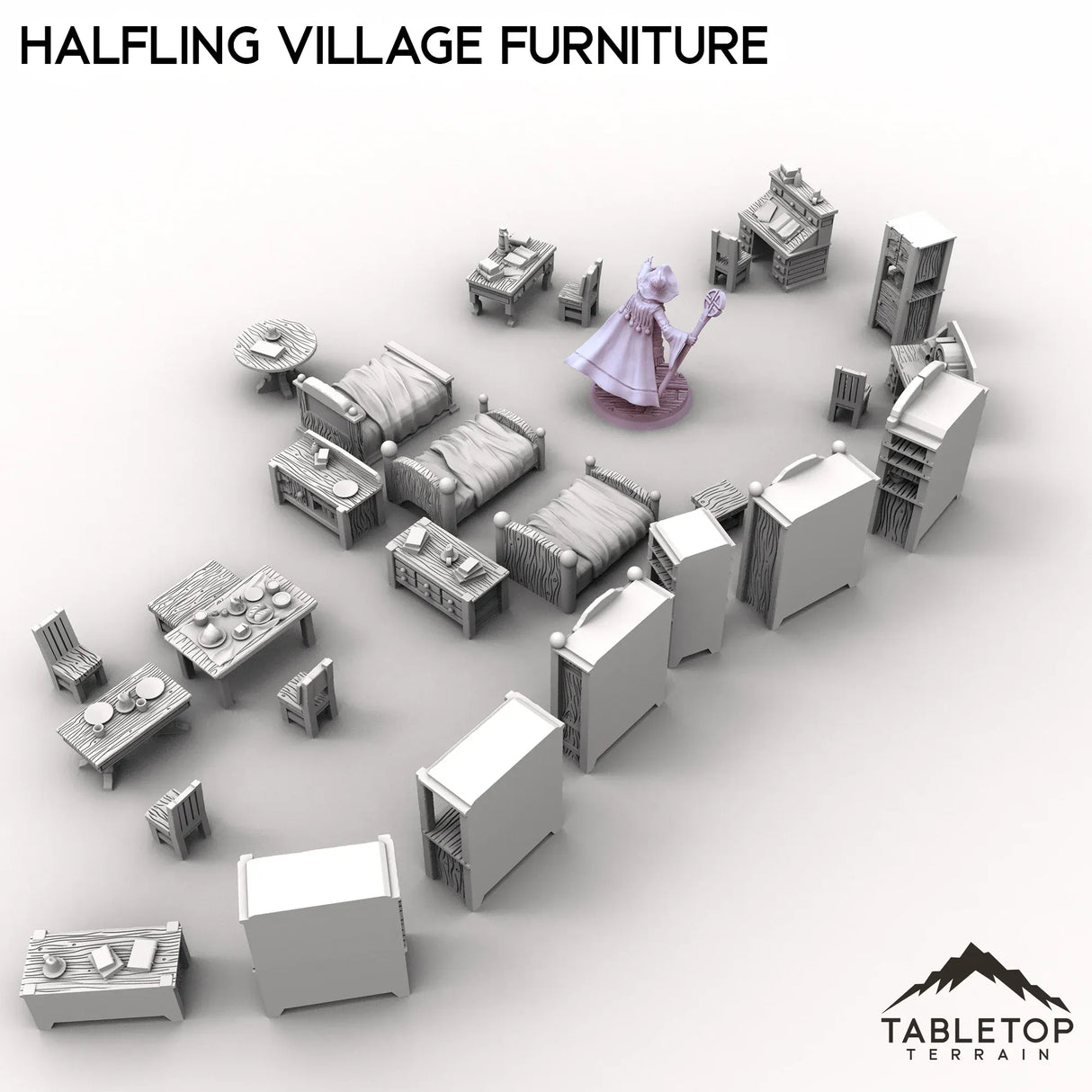 Tabletop Terrain Scatter Terrain Halfling Village Furniture