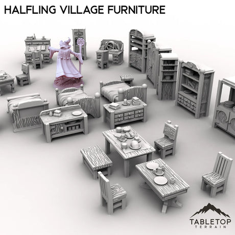 Tabletop Terrain Scatter Terrain Halfling Village Furniture
