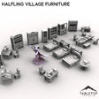 Tabletop Terrain Scatter Terrain Halfling Village Furniture