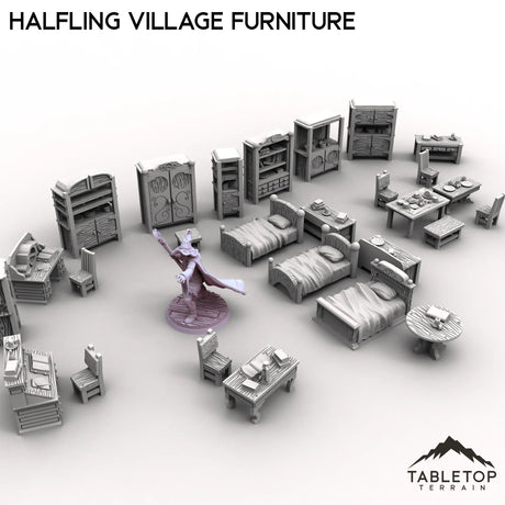 Tabletop Terrain Scatter Terrain Halfling Village Furniture