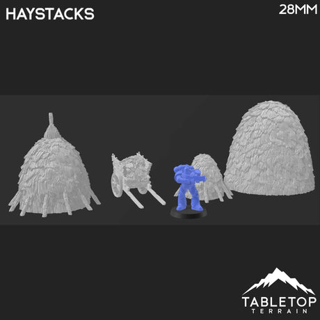 Tabletop Terrain Scatter Terrain Haystacks - Country & King - Fantasy Historical Scatter Terrain