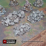 Tabletop Terrain Scatter Terrain Jagged Rocks - Scatter Terrain