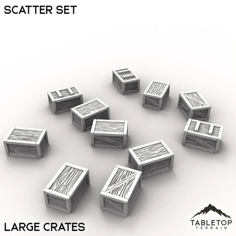 Tabletop Terrain Scatter Terrain Large Crates / 32mm Dreadwood Scatter