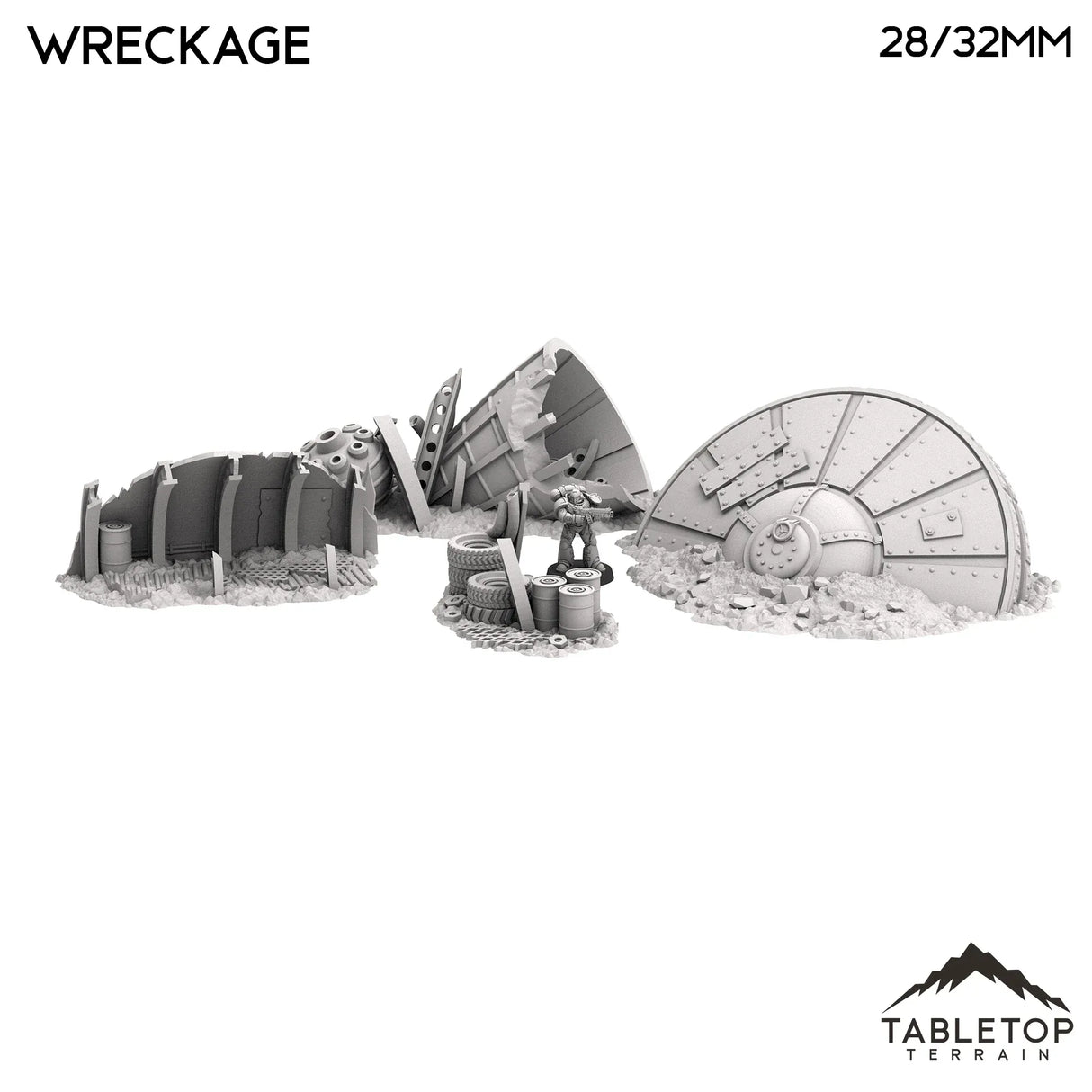 Tabletop Terrain Scatter Terrain Orc Wreckage - Warpzel-1A Orc Space Program