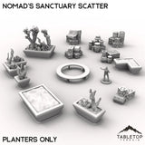 Tabletop Terrain Scatter Terrain Planters Only / 28/35mm Nomad's Sanctuary Scatter