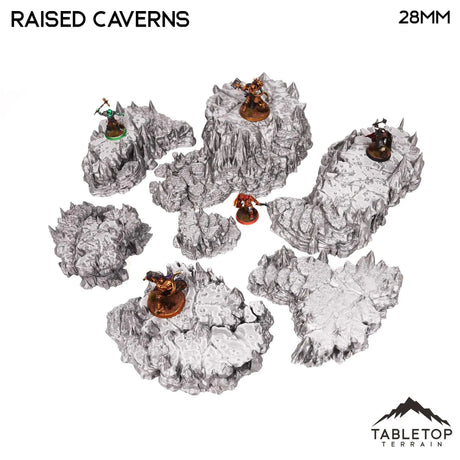 Tabletop Terrain Scatter Terrain Raised Caverns / Shroom with Bridges- Fantasy Scatter Terrain