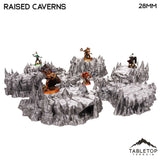 Tabletop Terrain Scatter Terrain Raised Caverns / Shroom with Bridges- Fantasy Scatter Terrain