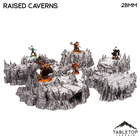 Tabletop Terrain Scatter Terrain Raised Caverns / Shroom with Bridges- Fantasy Scatter Terrain