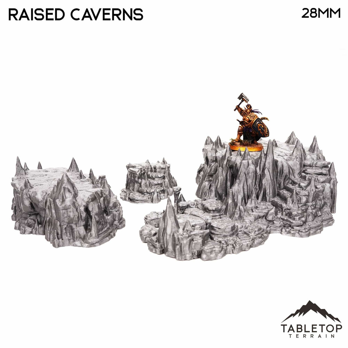 Tabletop Terrain Scatter Terrain Raised Caverns / Shroom with Bridges- Fantasy Scatter Terrain