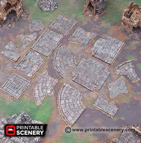 Tabletop Terrain Scatter Terrain Roads of Ruin - Fantasy Roads