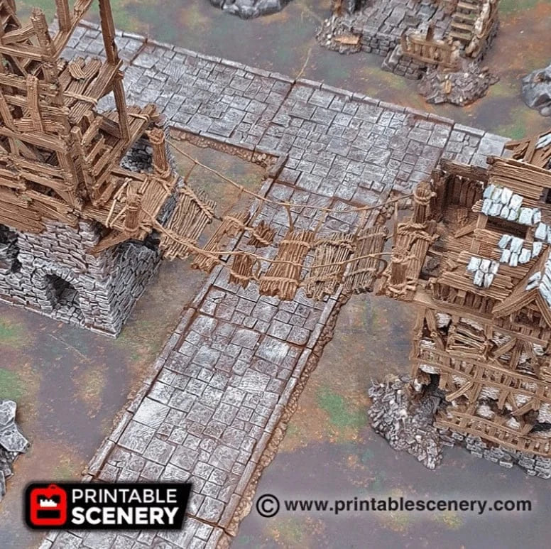 Tabletop Terrain Scatter Terrain Rope Bridge - Fantasy