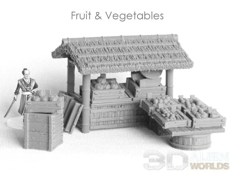 Tabletop Terrain Scatter Terrain Samurai Market Stalls