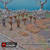 Tabletop Terrain Scatter Terrain Scaffolding and Support Columns - Scatter Terrain