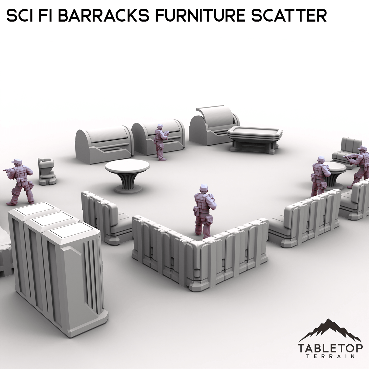 Tabletop Terrain Scatter Terrain Sci Fi Barracks Furniture Scatter