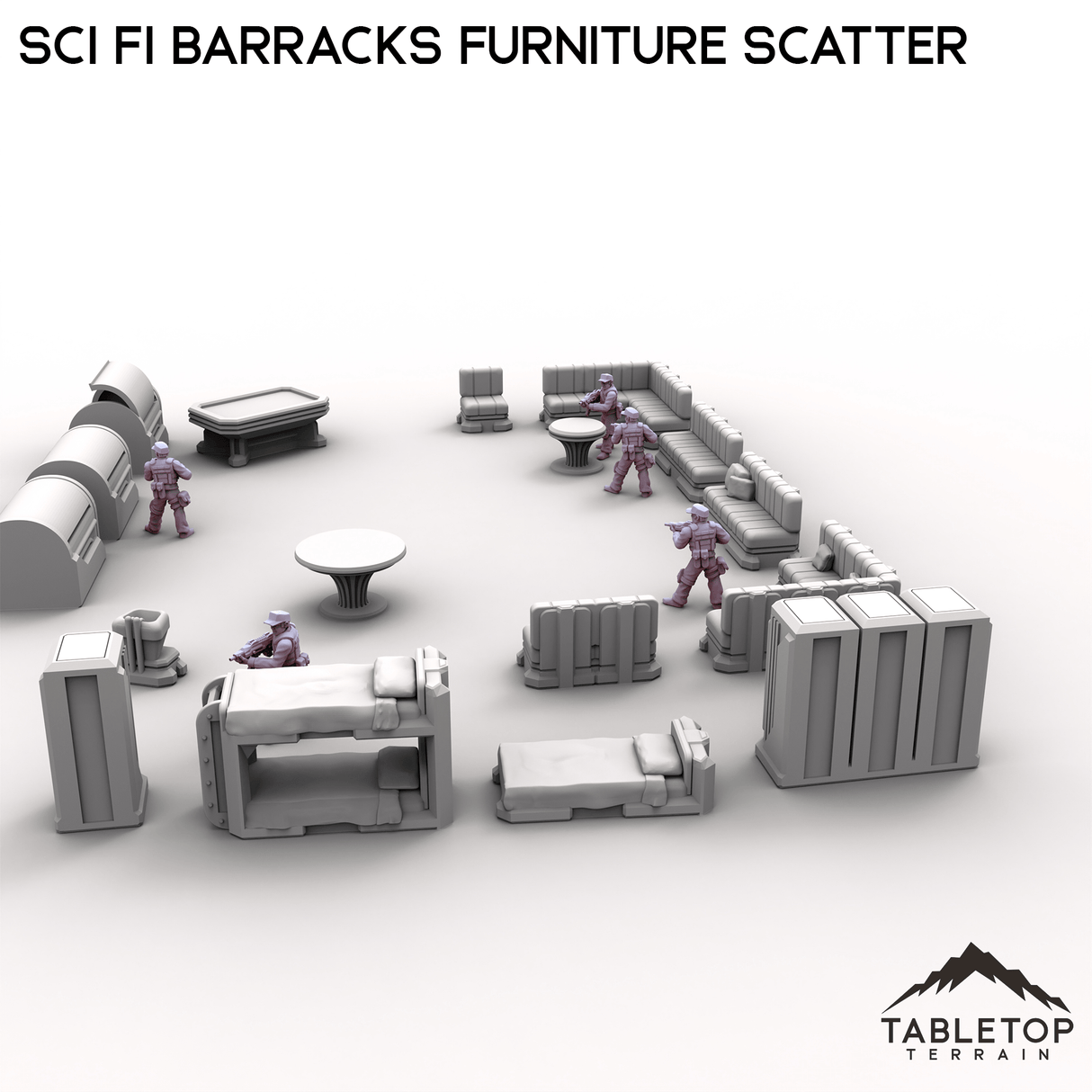 Tabletop Terrain Scatter Terrain Sci Fi Barracks Furniture Scatter