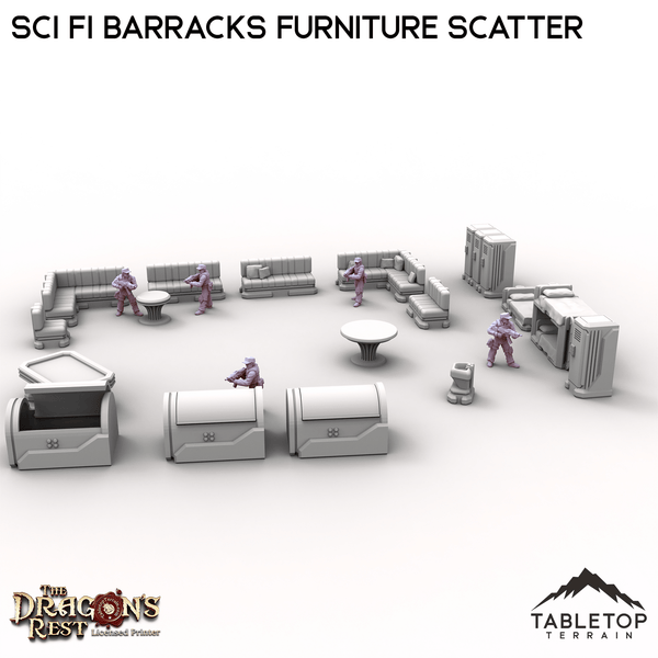 Tabletop Terrain Scatter Terrain Sci Fi Barracks Furniture Scatter