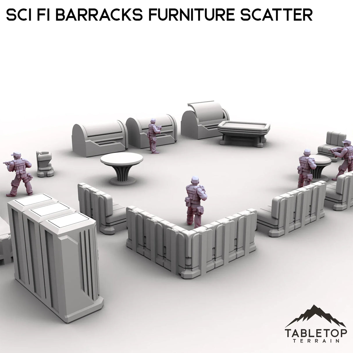 Tabletop Terrain Scatter Terrain Sci Fi Barracks Furniture Scatter