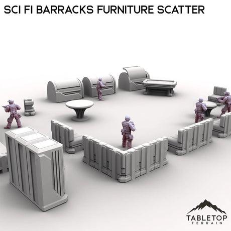 Tabletop Terrain Scatter Terrain Sci Fi Barracks Furniture Scatter