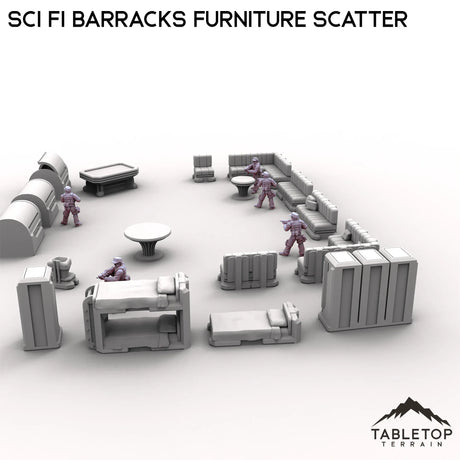 Tabletop Terrain Scatter Terrain Sci Fi Barracks Furniture Scatter