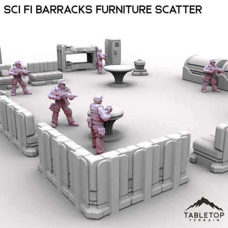 Tabletop Terrain Scatter Terrain Sci Fi Barracks Furniture Scatter
