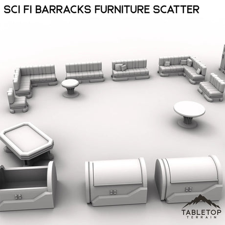 Tabletop Terrain Scatter Terrain Sci Fi Barracks Furniture Scatter