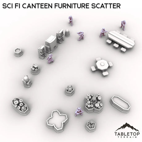 Tabletop Terrain Scatter Terrain Sci Fi Canteen Furniture Scatter