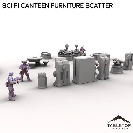 Tabletop Terrain Scatter Terrain Sci Fi Canteen Furniture Scatter
