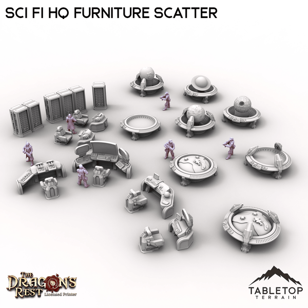 Tabletop Terrain Scatter Terrain Sci Fi HQ Furniture Scatter