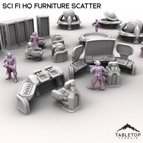 Tabletop Terrain Scatter Terrain Sci Fi HQ Furniture Scatter
