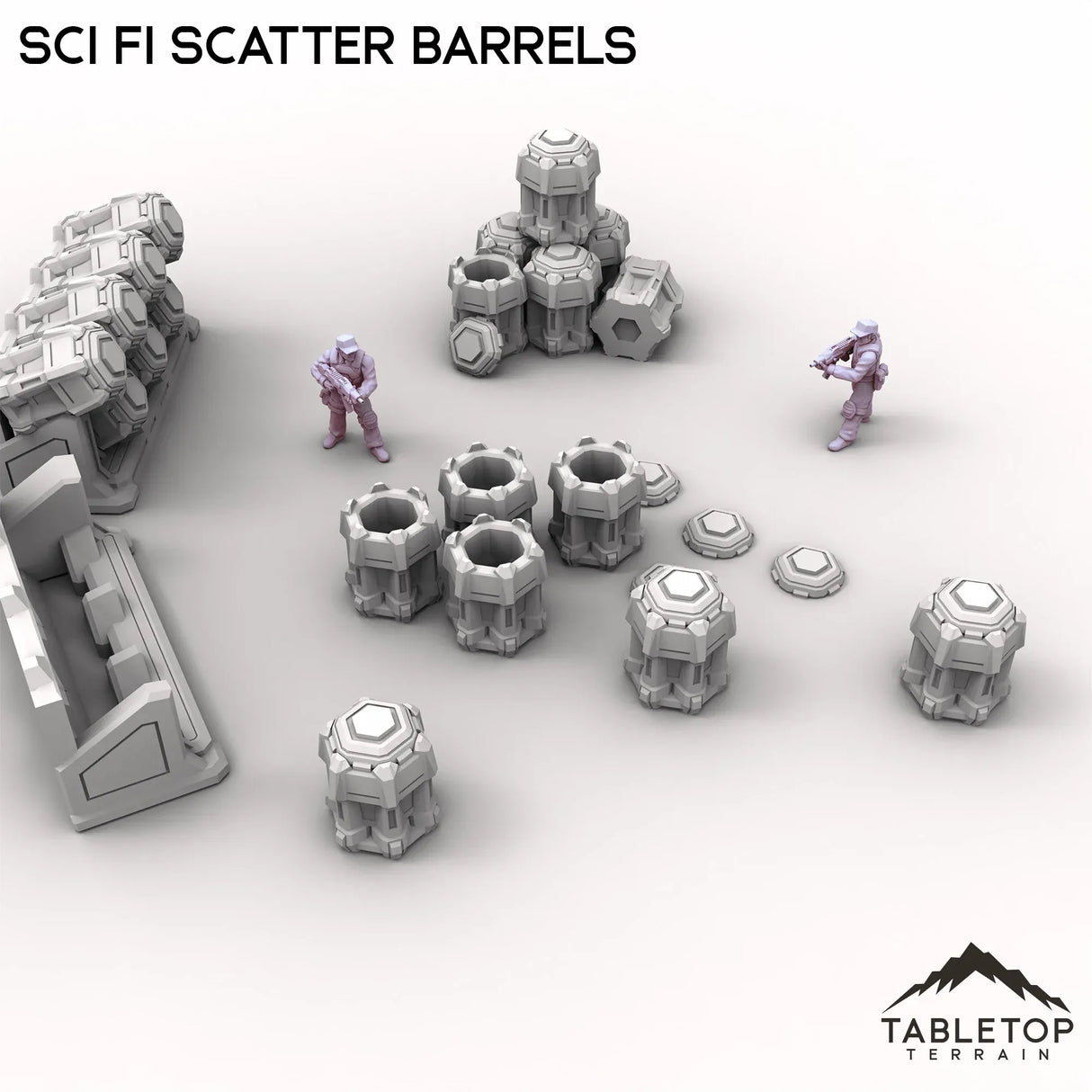 Tabletop Terrain Scatter Terrain Sci Fi Scatter Barrels