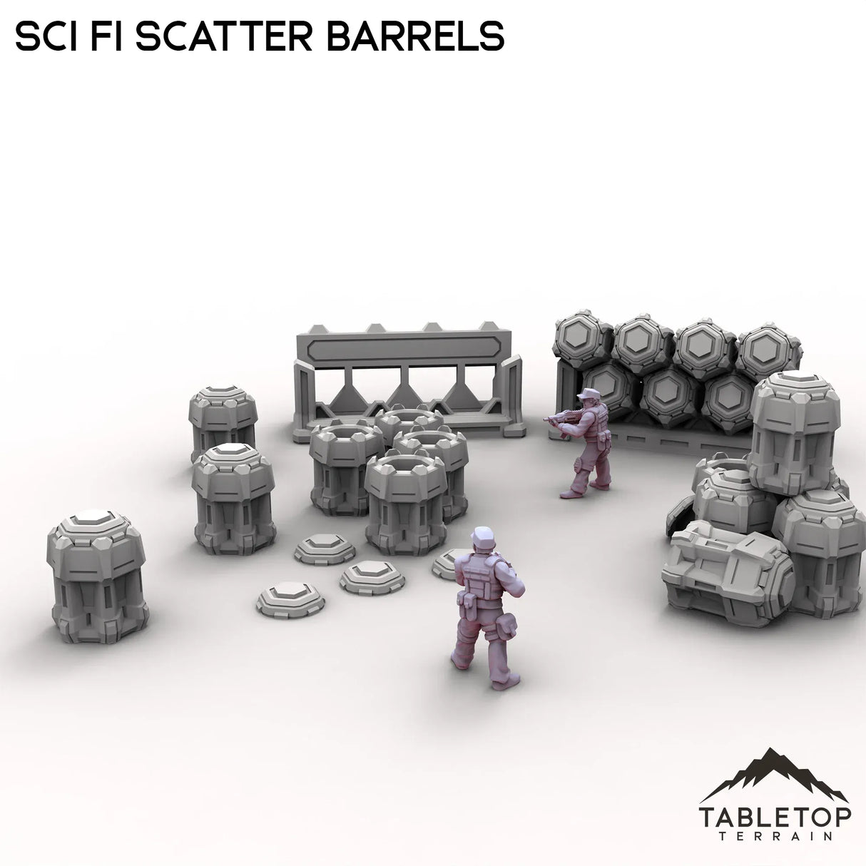 Tabletop Terrain Scatter Terrain Sci Fi Scatter Barrels