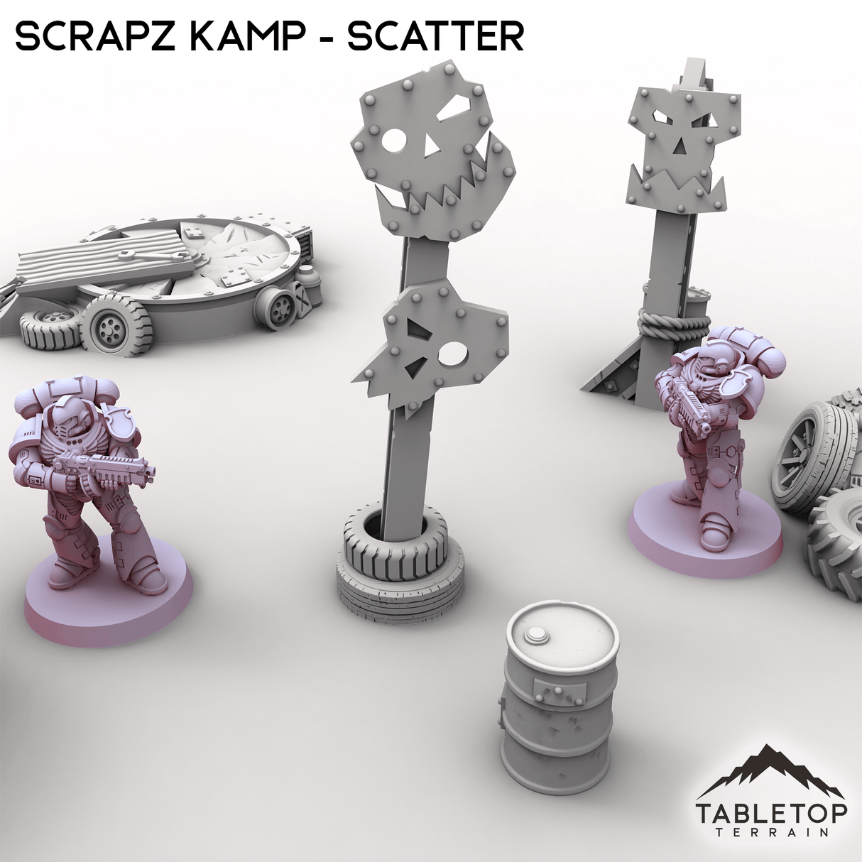 Tabletop Terrain Scatter Terrain Scrapz Kamp - Scatter