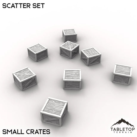 Tabletop Terrain Scatter Terrain Small Crates / 32mm Dreadwood Scatter