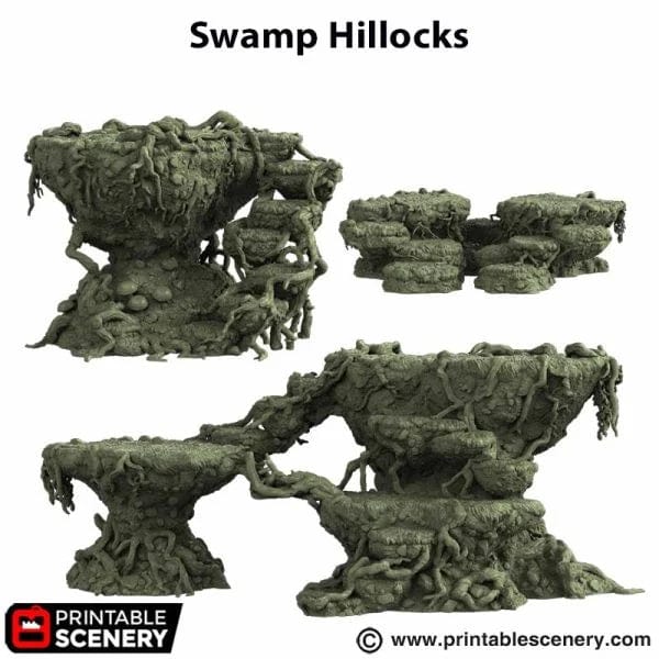 Tabletop Terrain Scatter Terrain Swamp Hillocks - The Gloaming Swamp