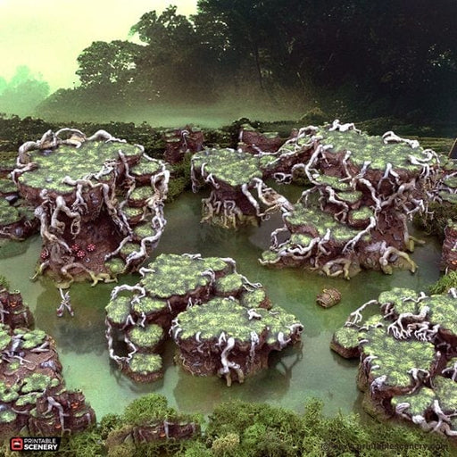 Tabletop Terrain Scatter Terrain Swamp Hillocks - The Gloaming Swamp