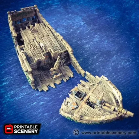 Tabletop Terrain Scatter Terrain The Wreck - Pirate Scatter Terrain