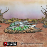 Tabletop Terrain Scatter Terrain UFO Crash - Apocalyptic Terrain