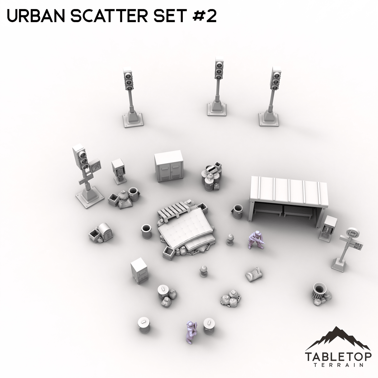Tabletop Terrain Scatter Terrain Urban Scatter Set #2