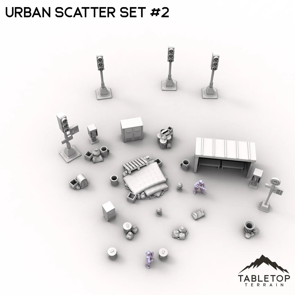 Tabletop Terrain Scatter Terrain Urban Scatter Set #2