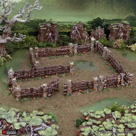 Tabletop Terrain Scatter Terrain Wildwood Fences - The Gloaming Swamp