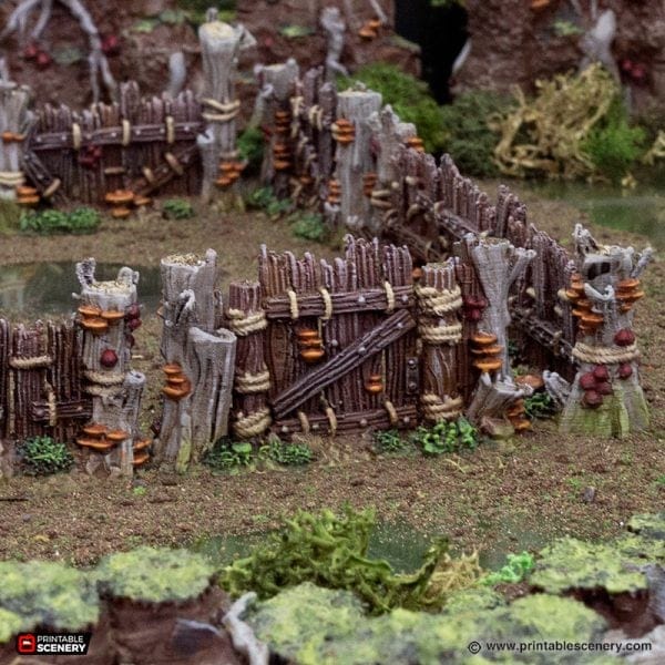 Tabletop Terrain Scatter Terrain Wildwood Fences - The Gloaming Swamp